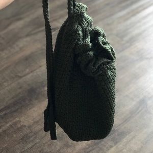 The Sak Crochet Hobo Chic Drawstring Backpack